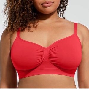 NEW Feelingirl Red Smooth Seamless Comfort Bra
